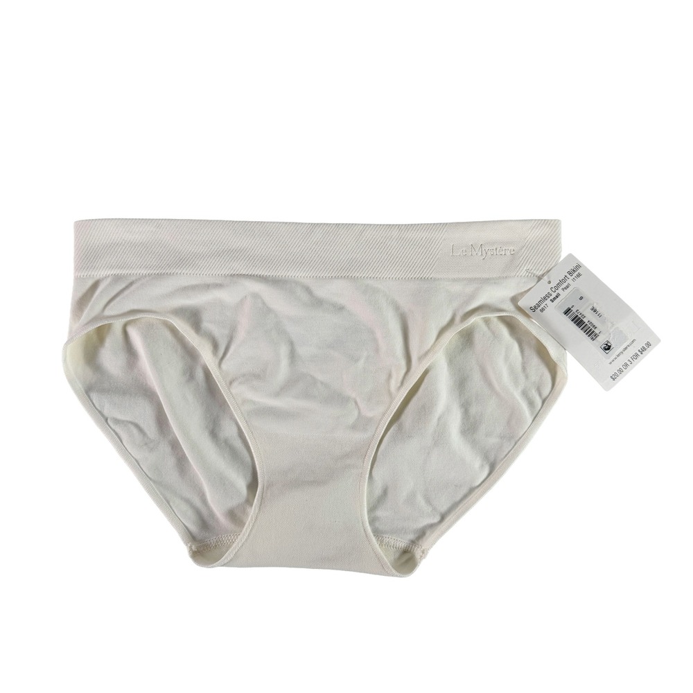 Le Mystere Seamless Comfort Bikini Panty Pearl Ivory Small 6617 NWT
